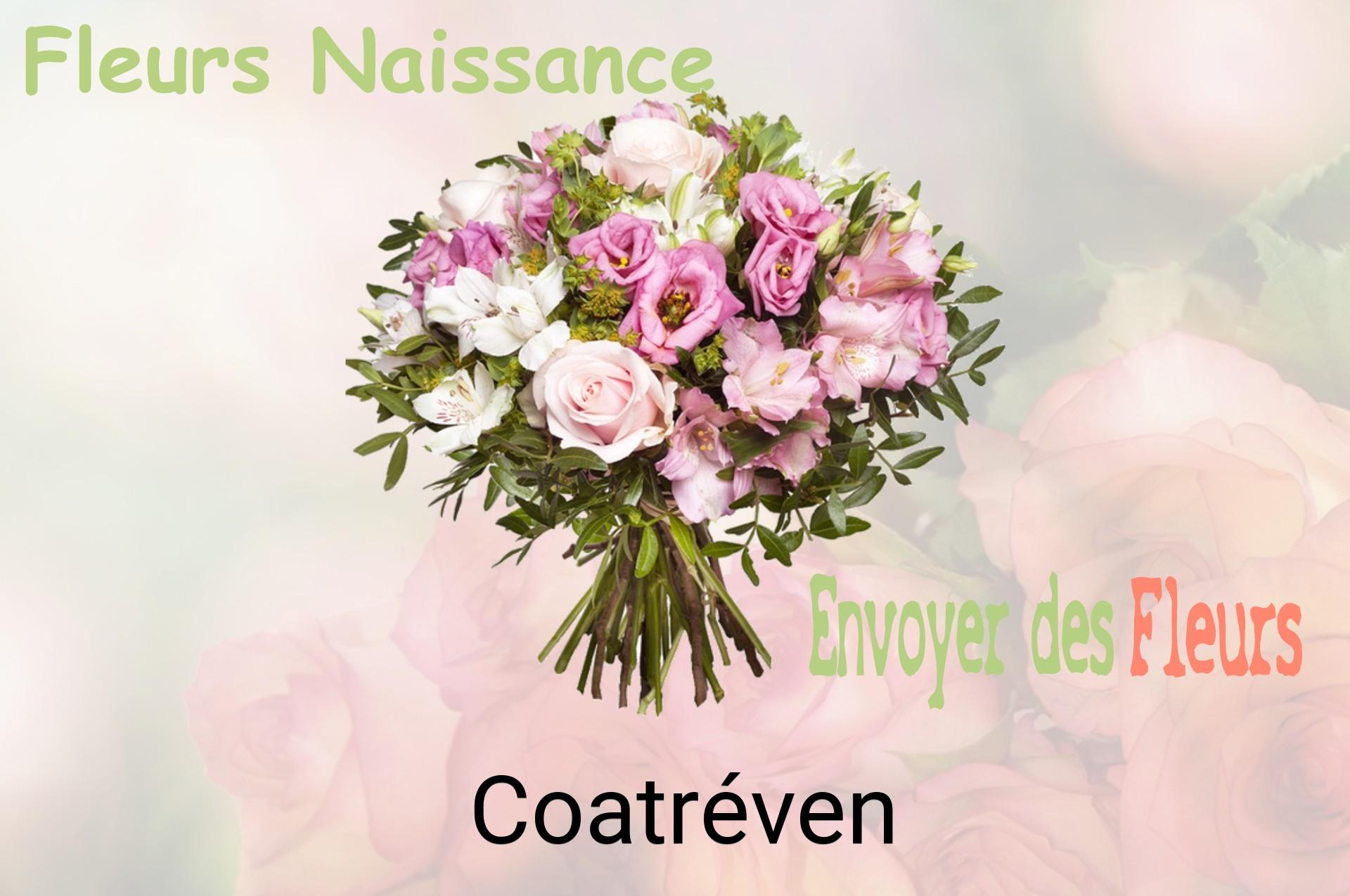 Bouquet de fleurs de naissance livré à Coatréven